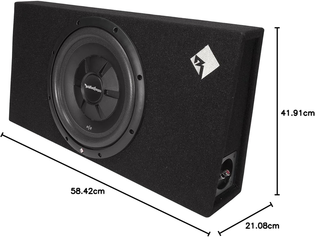 Rockford Fosgate Prime R2S Single-Bassreflexbox, 25,4 cm (10 Zoll) mit Subwoofer-Gehäuse Standardset