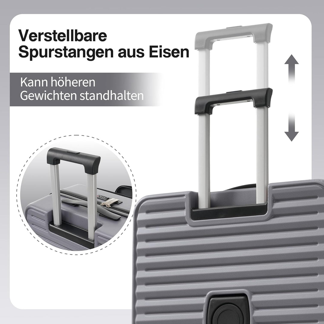 Merax Kofferset 3tlg, Hartschalenkofferset Reisekofferset, Erweiterbar Trolley Koffer mit Frontöffnu