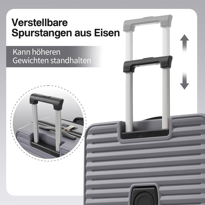 Merax Kofferset 3tlg, Hartschalenkofferset Reisekofferset, Erweiterbar Trolley Koffer mit Frontöffnu