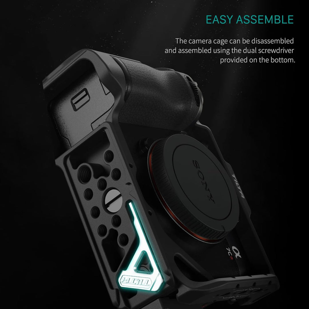 Tilta a7C II/R Cage, Full Camera Cage Compatible with Sony a7C R/II with HDMI Cable Clamp - Black TA