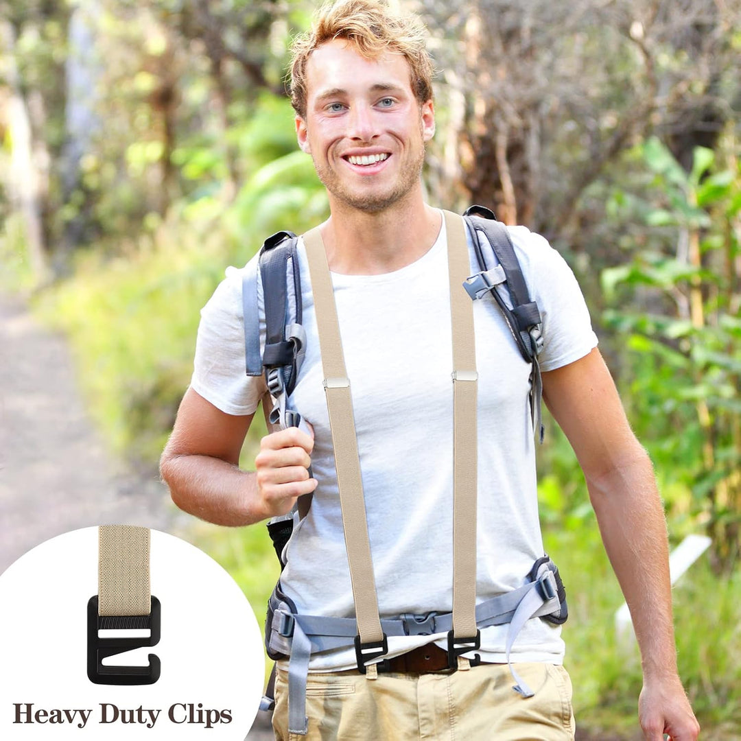 2 Pcs Hidden Suspenders for Men Hiking Suspenders Undergarment Suspenders for Untucked Men Winter Ou