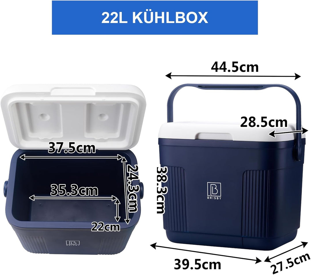 Brisby Kühlbox - 4, 18 Stunden warm, 40 Stunden kühl, Kühltasche für Arbeit, Camping, Grillen oder U