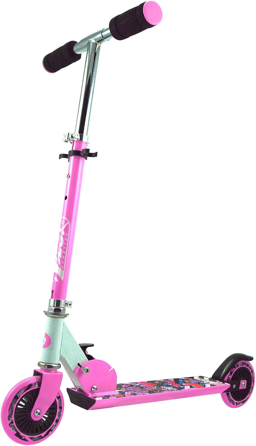 Best Sporting Scooter Kinder I klappbarer Tretroller I pink-weiss oder blau/schwarz I hochwertiger C