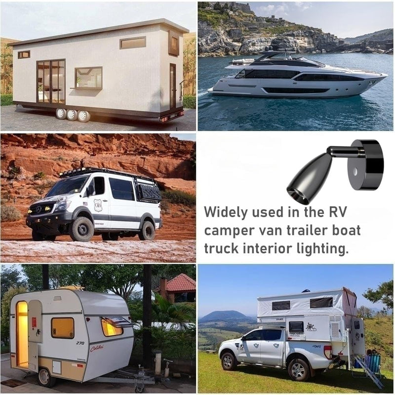 acegoo 12V Leselampe Wohnmobil LED Dimmbar Bett Lampe mit USB-Schnellladegerät, Flexible Spot DC 24V