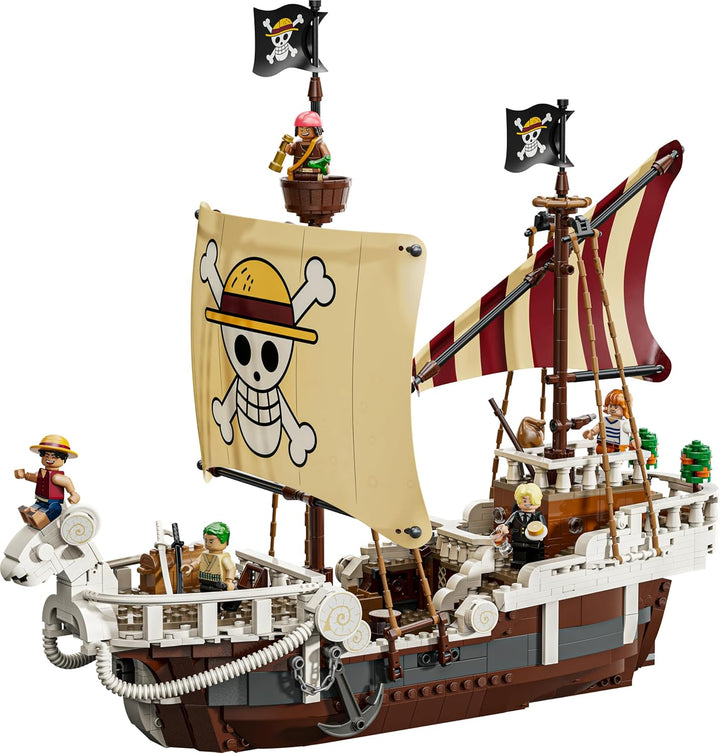LEGO ONE Piece - Das Piratenschiff Flying Lamb (Going Merry) - Spielset mit 5 Minifiguren - inkl. Ru