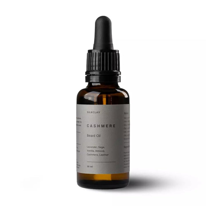 SILKCLAY Cashmere Bartöl und Gesichtshautöl Beard Oil aus 6 Ölen nährt und revitalisiert 30 ml Laven