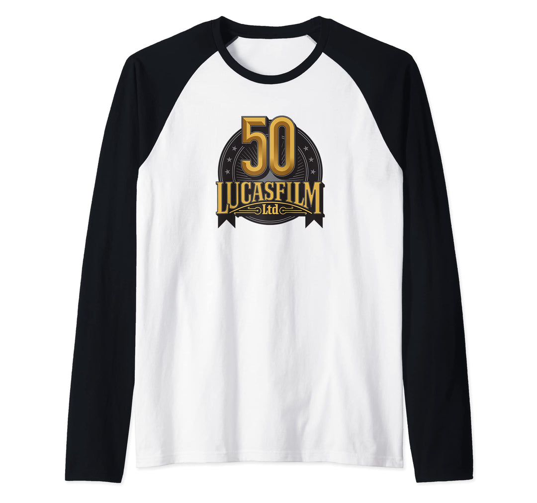 Lucasfilm Ltd 50th Anniversary Women s and Men s Raglan Baseball Tee