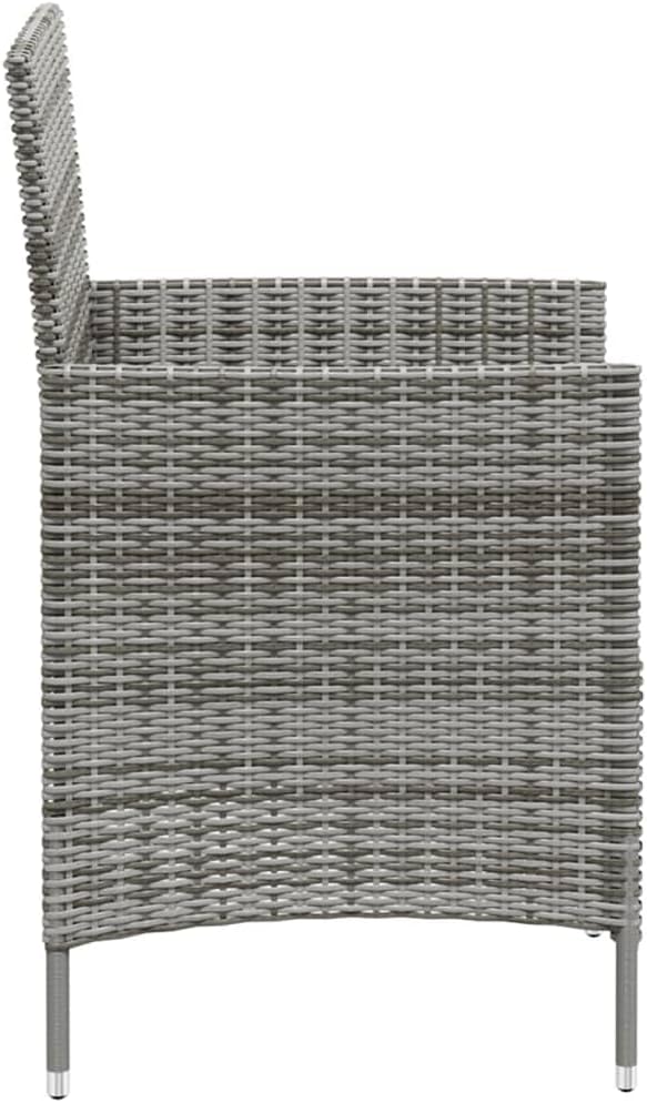 vidaXL 2X Gartenstuhl mit Kissen Gartensessel Essstuhl Stuhl Sessel Terrassenstuhl Balkonstuhl Garte