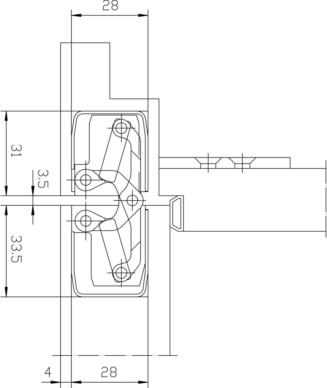 Simonswerk 5 400605 0 12602 Türband TECTUS TE 340 3D, verdeckt f. stumpfe Türen, Edelstahl-Effekt St