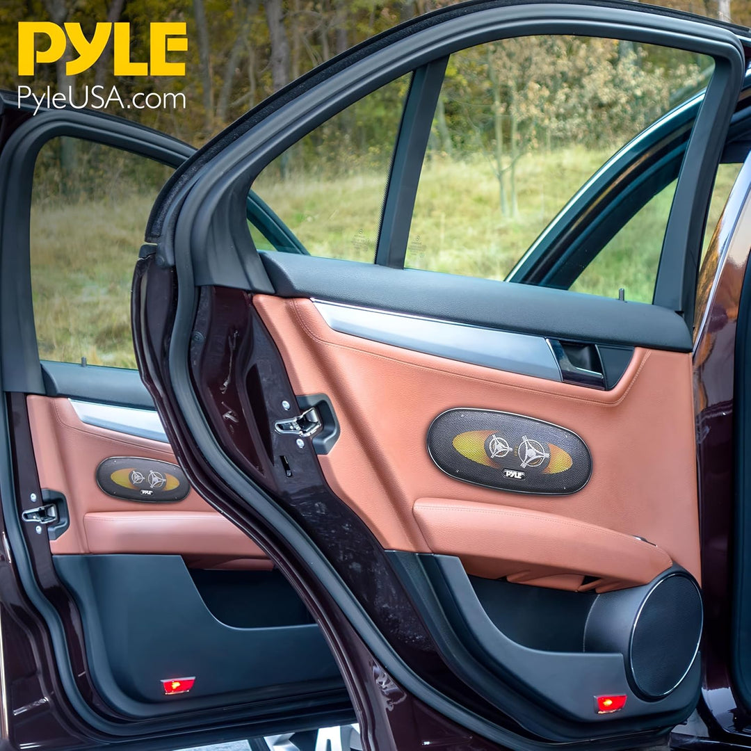 Pyle PLG41.3 4 x 10-Inch 300 W Three Way Car Audio Door Speaker 10 × 25 cm, 10 × 25 cm