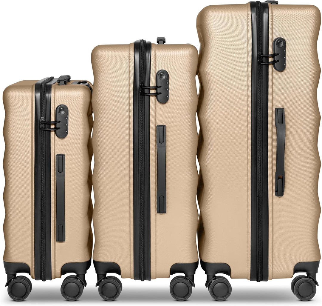 Smartbox Hartschalen Koffer-Set 3-teilig für Damen & Herren | leichte & stabile Reise-Trolleys aus h