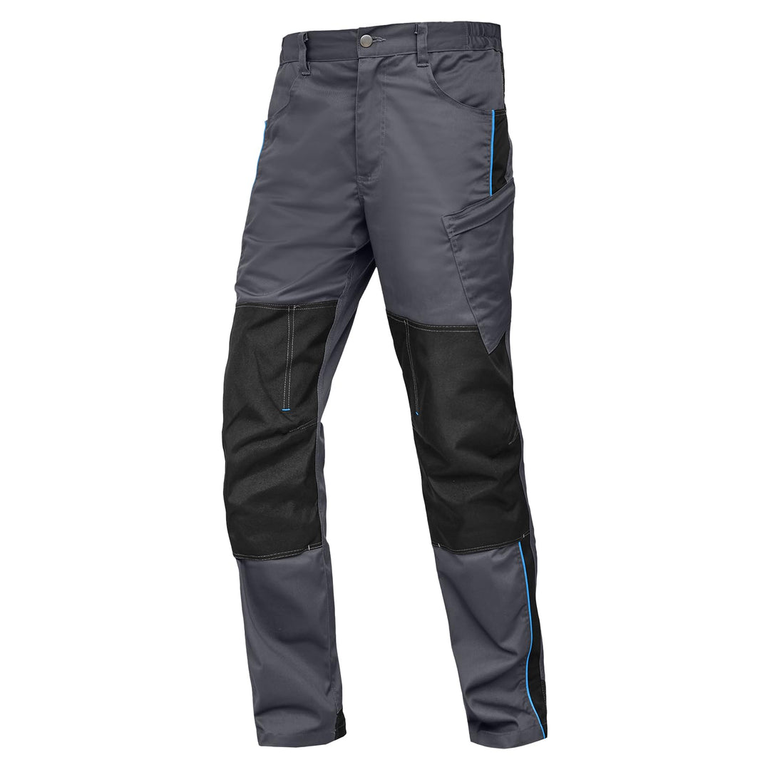 WORK IDEA Herren Stretch-Arbeitshose mit zahlreichen Taschen und Werkzeugtaschen Grau 42, Grau 42