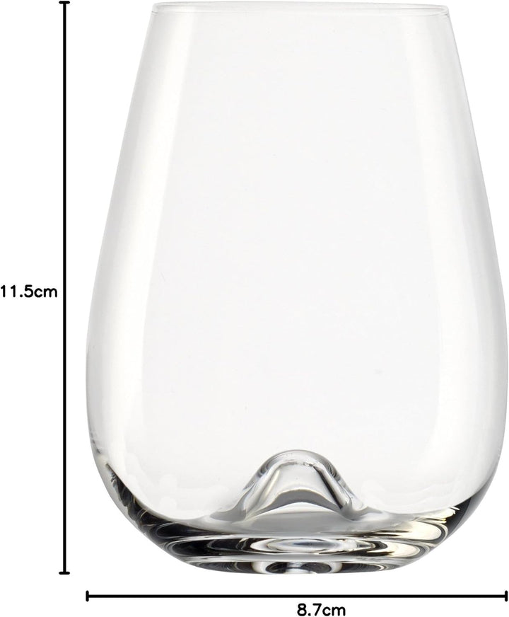 Stölzle Lausitz Weinbecher aus der Vulcano Kollektion, Fassungsvermögen: 475 ml, 2er Set, spülmaschi