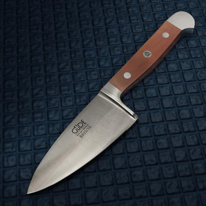 GÜDE Solingen - Hartkäsemesser Käsemesser geschmiedet, 10 cm, Birnenholz, ALPHA BIRNE, Doppelkropf,