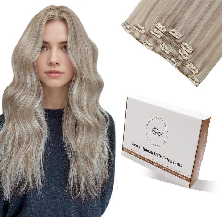 Hetto Blond Clip in Echthaar Extensions Remy Clip in Extensions Echthaar Naturlich Clip in Extension