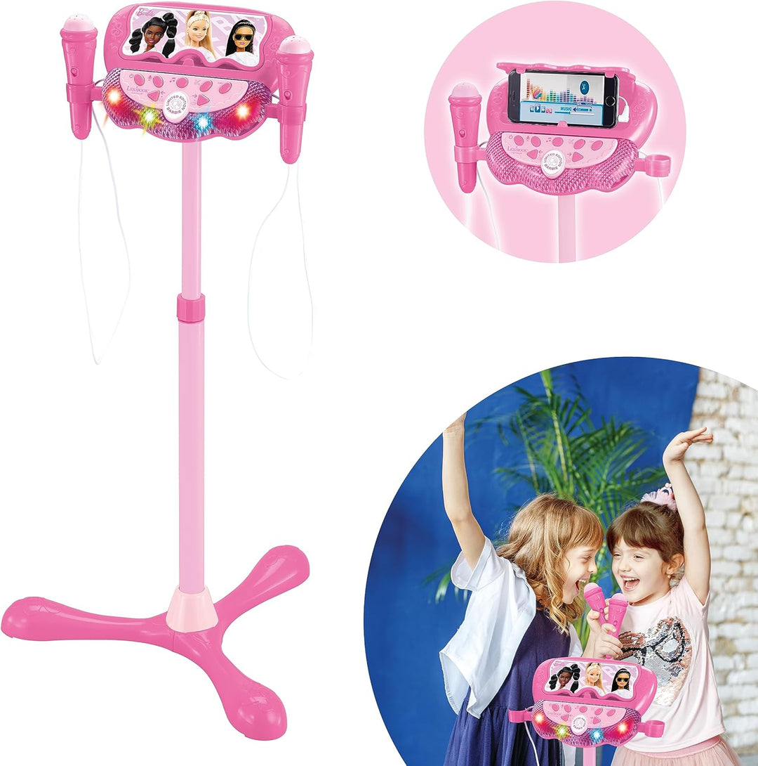 Lexibook Barbie, Leuchtlautsprecher auf Ständer für Kinder, Musikspiel, höhenverstellbar, Lichteffek