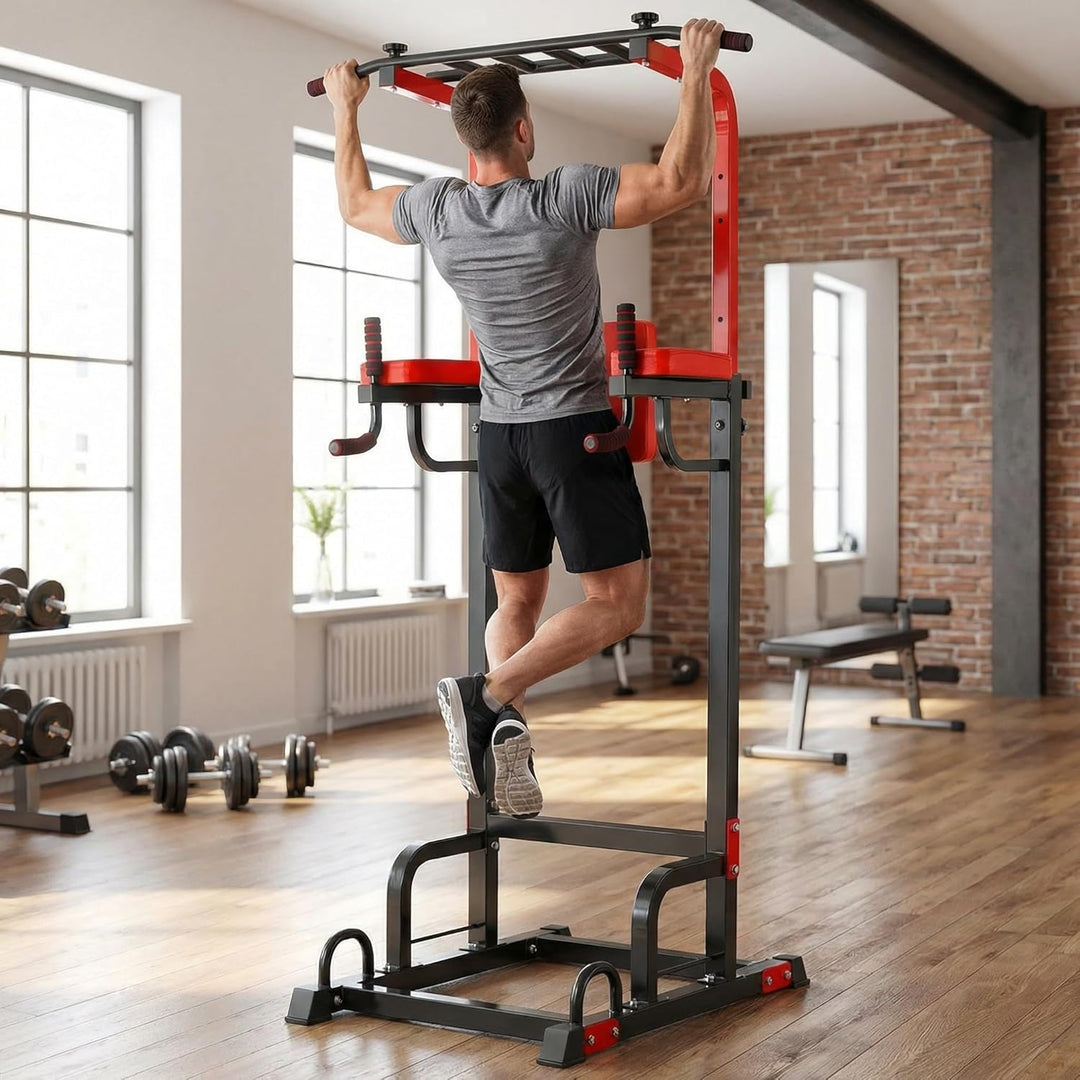 Power Tower Dip Station KlimmzugstangeFreistehend Multifunktion für power station Krafttrainingsgerä