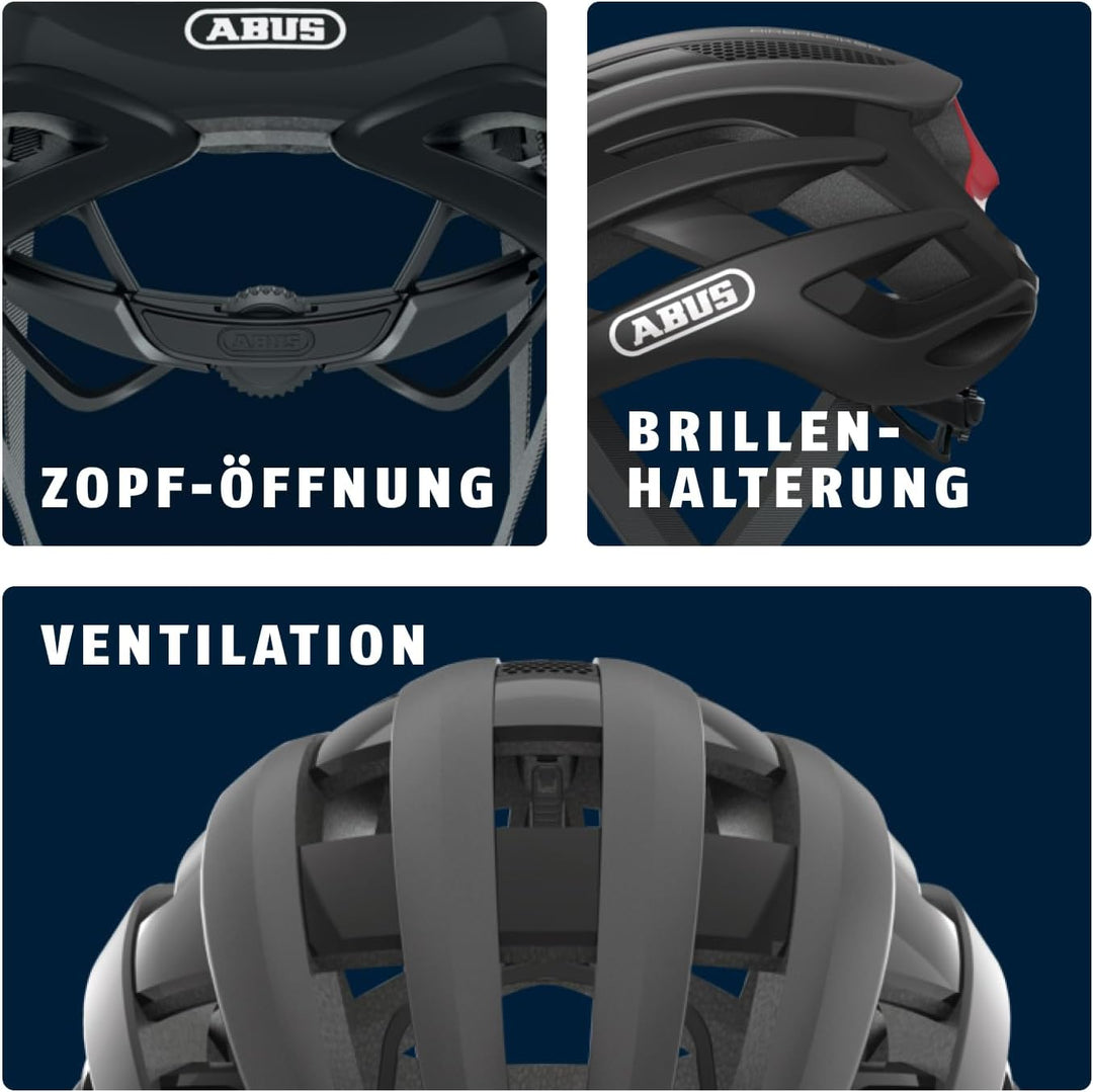 ABUS Rennradhelm AirBreaker - High-End Fahrradhelm für den professionellen Radsport - für Jugendlich