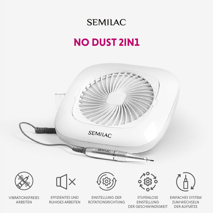 Semilac Elektrisch Nagelfräser (No Dust 2in1) 1 Stück (1er Pack), 1 Stück (1er Pack)