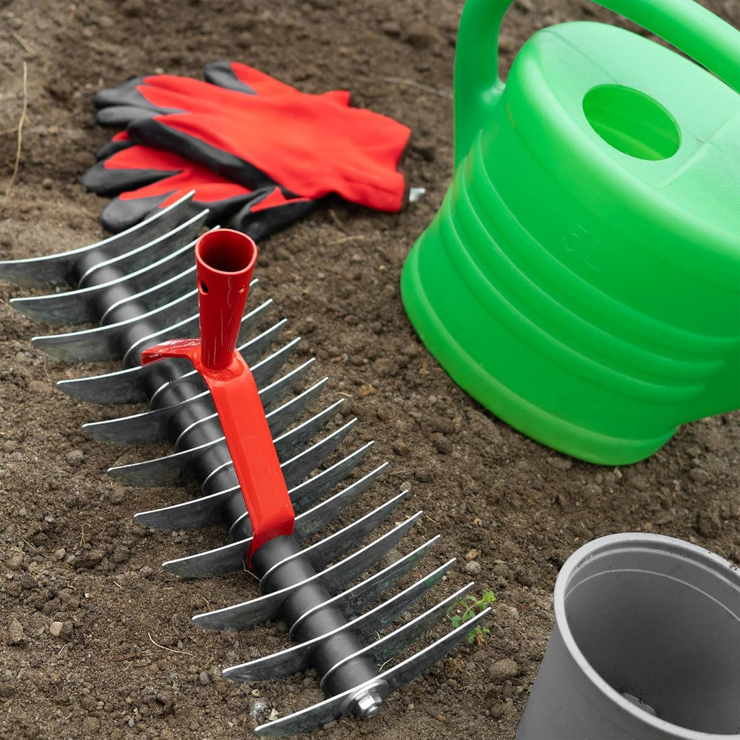 KADAX Rasenlüfter, manueller Vertikutierer für Garten, Rasen, Moos, Gartenzubehör aus Metall, Schnei