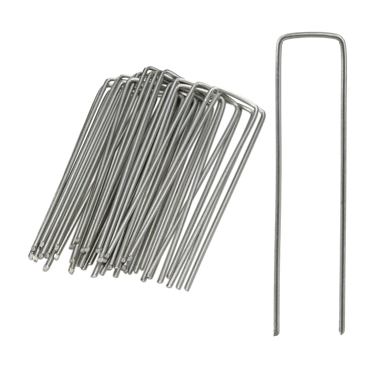 Relaxdays 500er Set Bodenanker, Rostbeständig, Angeschrägte Enden, Zum Einschlagen, 15 cm lang, Verz
