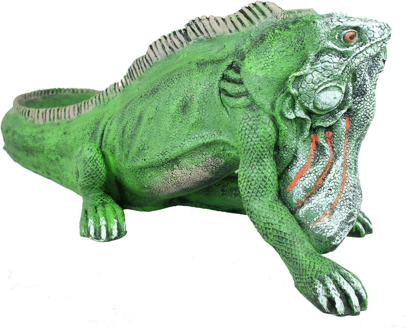 colourliving Leguan Figur 52 cm grün Echse Reptilien Dekofigur Gartenfigur Tierfigur exotische Dekor