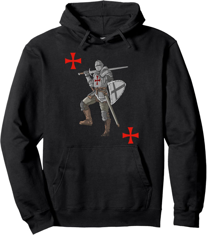 Kreuzritter cooles Mittelalter und Ritter Pullover Hoodie