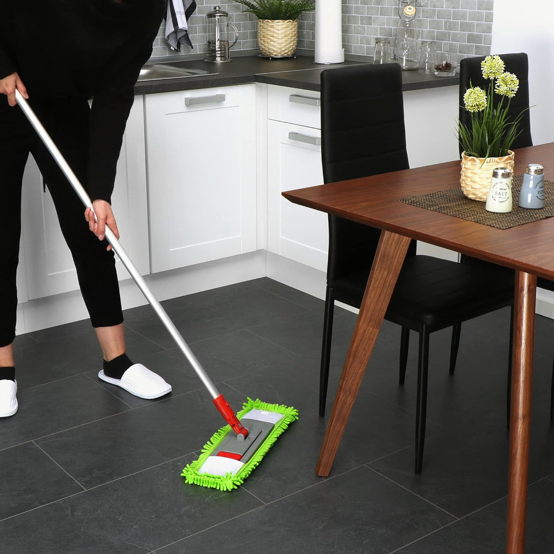 COM-FOUR® 4X Ersatz-Bezug für Bodenwischer - Wischbezug aus Microfaser Chenille zur gründlichen Rein