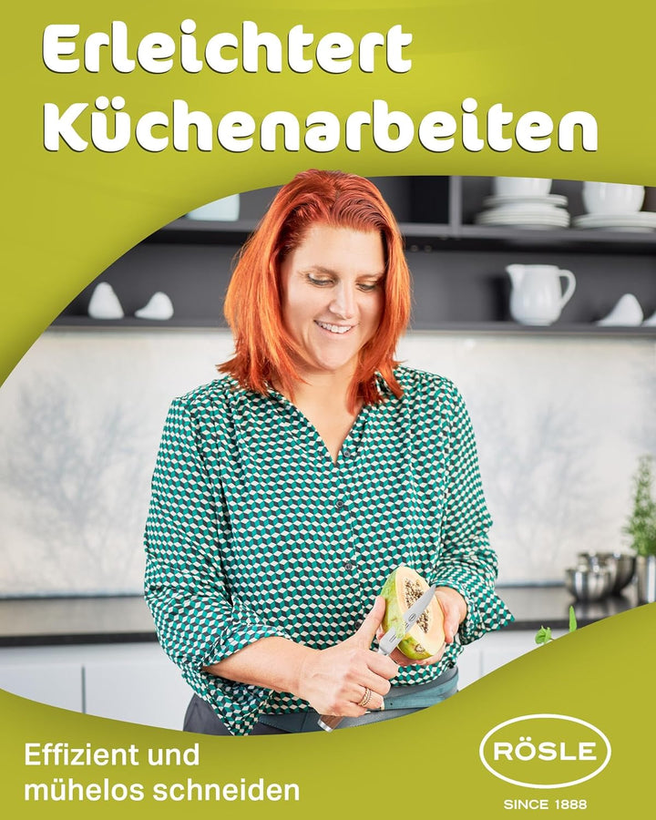 RÖSLE Gemüsemesser Masterclass, Hochwertiges Küchenmesser zum Zerkleinern von Obst und Gemüse, Made