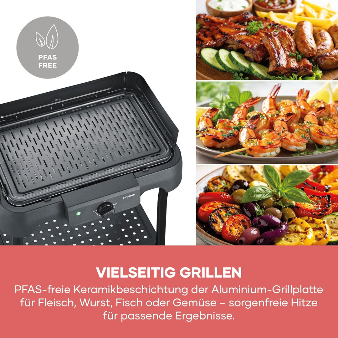 Severin Tischgrill mit Standfuss, Standgrill & Tischgrill (Innen- & Aussennutzung), Balkon & Küche,