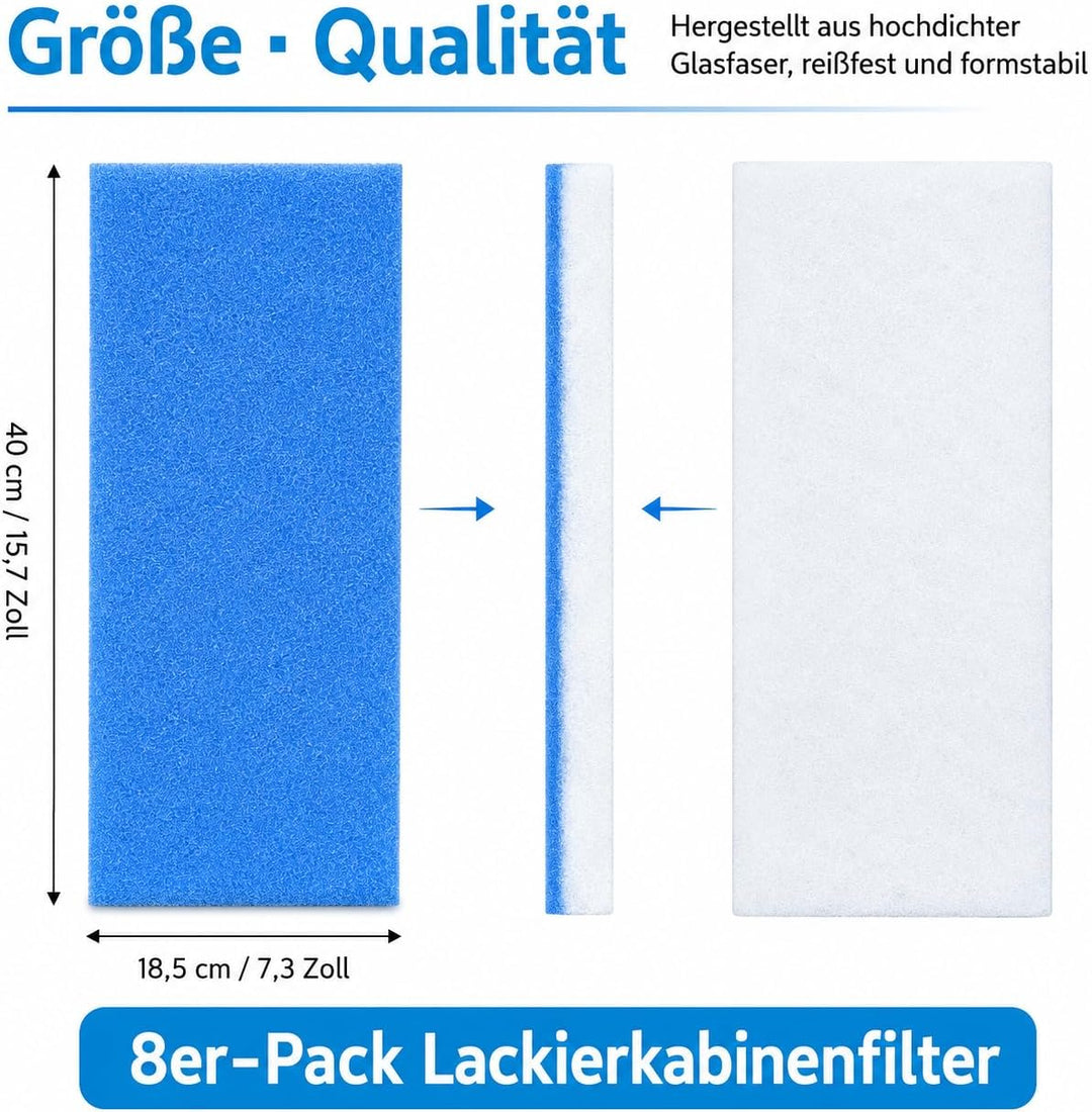 8 Stück Filter Paint Booth, Airbrush-Spritzkabinenfilter Airbrush Absauganlage Zubehör für Luftpinse