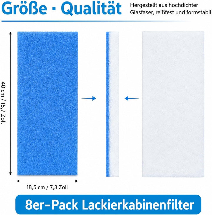 8 Stück Filter Paint Booth, Airbrush-Spritzkabinenfilter Airbrush Absauganlage Zubehör für Luftpinse