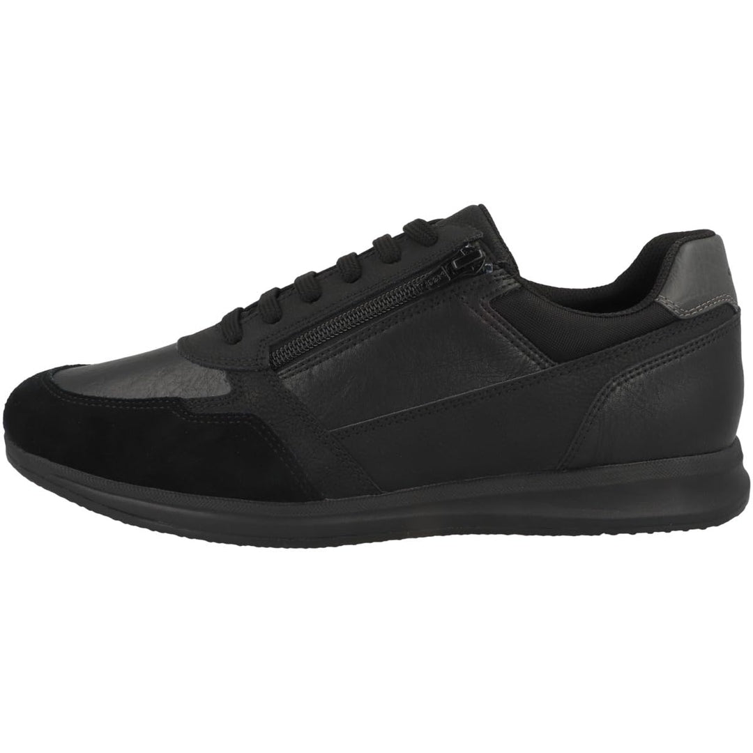 Geox Herren U Avery A Sneaker 42 EU Schwarz, 42 EU Schwarz