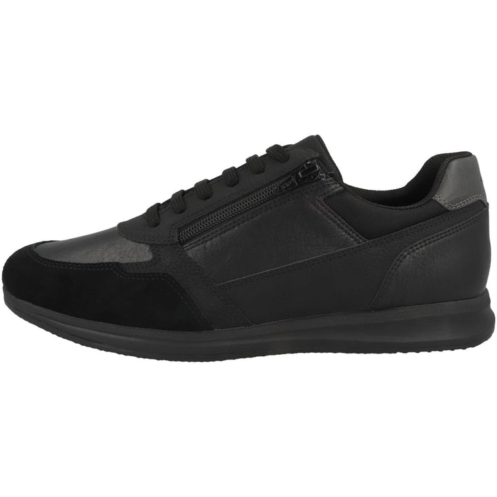 Geox Herren U Avery A Sneaker 42 EU Schwarz, 42 EU Schwarz
