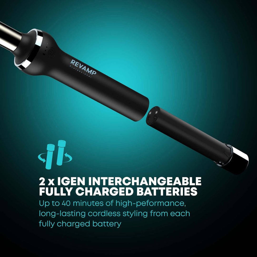 REVAMP iGen Progloss kabelloser Keramik-Lockenstab – Mühelos perfekte Locken, variable Temperaturein