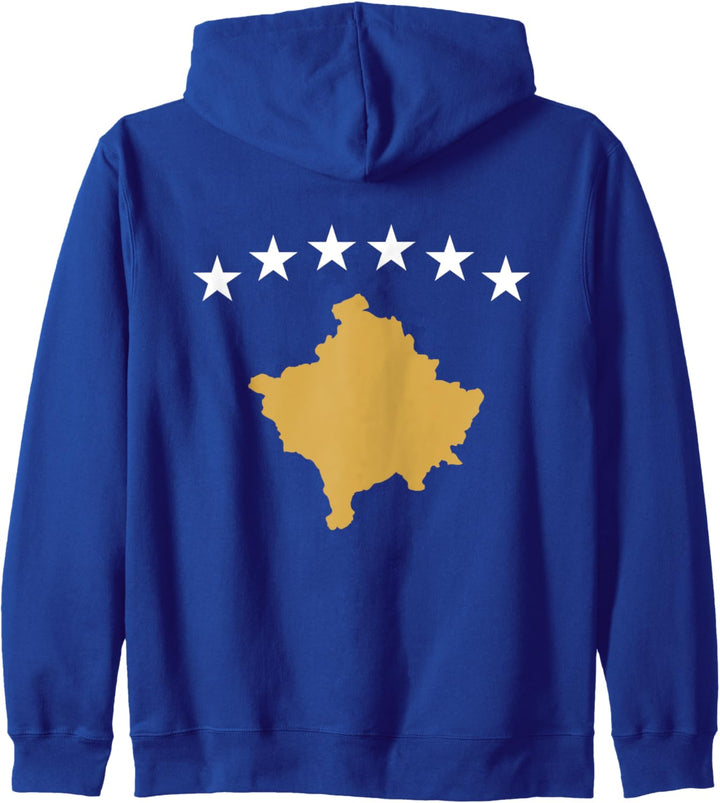 Kosovo Flagge Kosovare Stolz Balkan Jugoslawien Umriss Kapuzenjacke