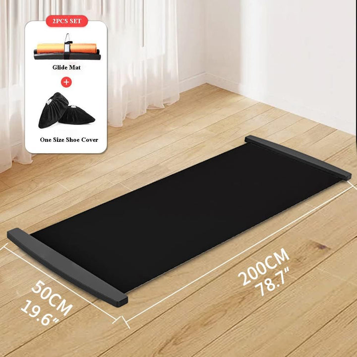 Boxwizard Slide Board mit Endstoppern Extreme Slide Board Schiebeschuhen Schuhüberzug Slimming Exerc