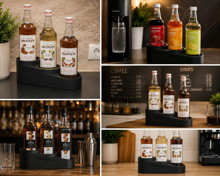 Siruphalter für 1L Flaschen, 3D Gedruckt, Flaschen Organizer für Küche, Coffee Bar &amp; Getränkestation