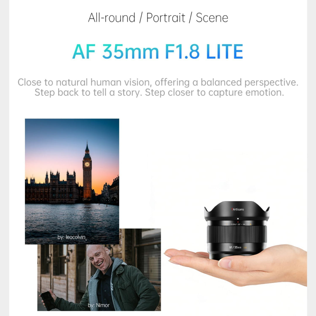 7artisans AF 35mm F1.8 Objektiv für FX – lichtstarkes 35mm F1.8 Objektiv mit STM-AF und Metallbajone