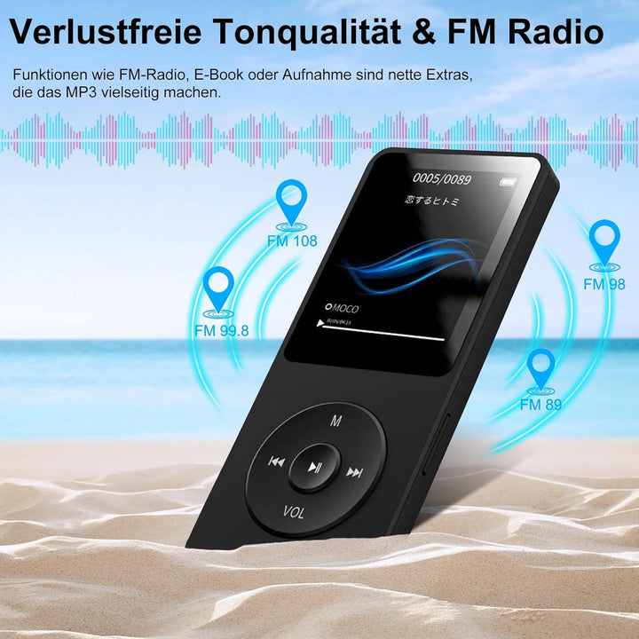 MP3 Player Bluetooth, Wodgreat Kinder MP4 / MP3-Player mit 32GB SD Karte Verlustfreier Musik Player