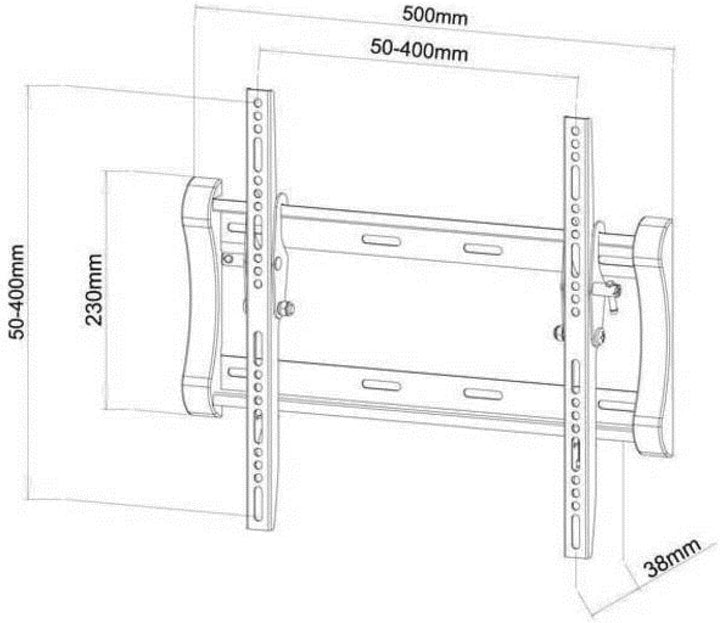Vivanco 37974 55 Zoll schwarz Wandhalterung für Flachbildschirme (TV, 35 kg, 139,7 cm (55 Zoll), 200