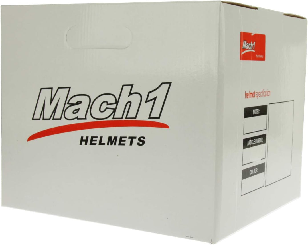 Mach1 Jethelm Helm Motorradhelm mit Integrierter Sonnenblende ECE R 22.05 Grösse XS bis XXL Schwarz-