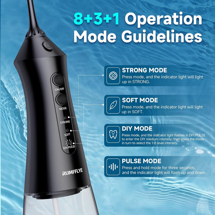 Munddusche Kabellos 4 Modi 12 Stufen Water Flosser 0.6MM Wasserstrahl Oral Elektrische Zahnseide Zah