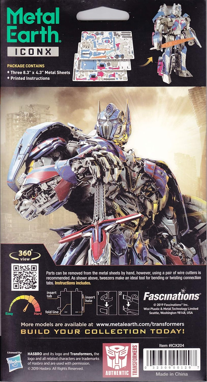 Metal Earth Fascinations ICX204 Metallbausätze - Transformers Optimus Prime, lasergeschnittener 3D-K