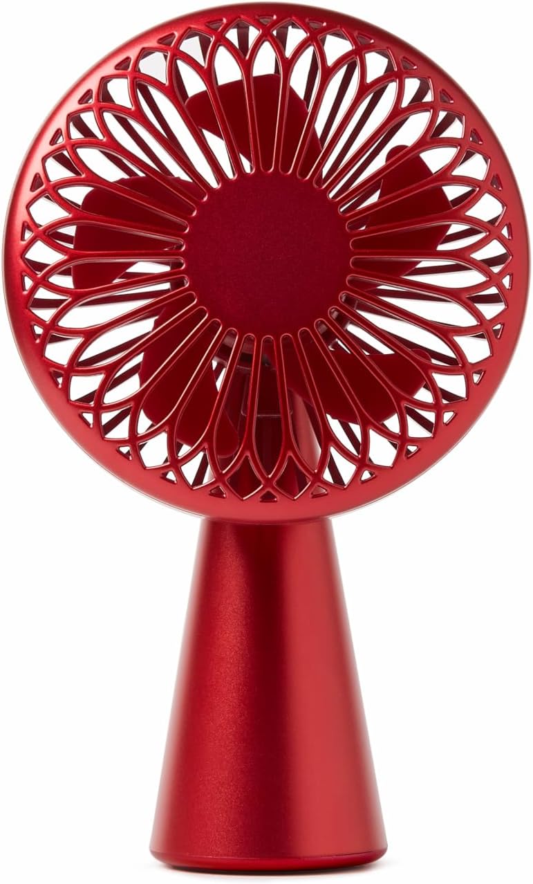 Lexon Wino Tragbarer Mini-Ventilator kabellos (Rot), Rot