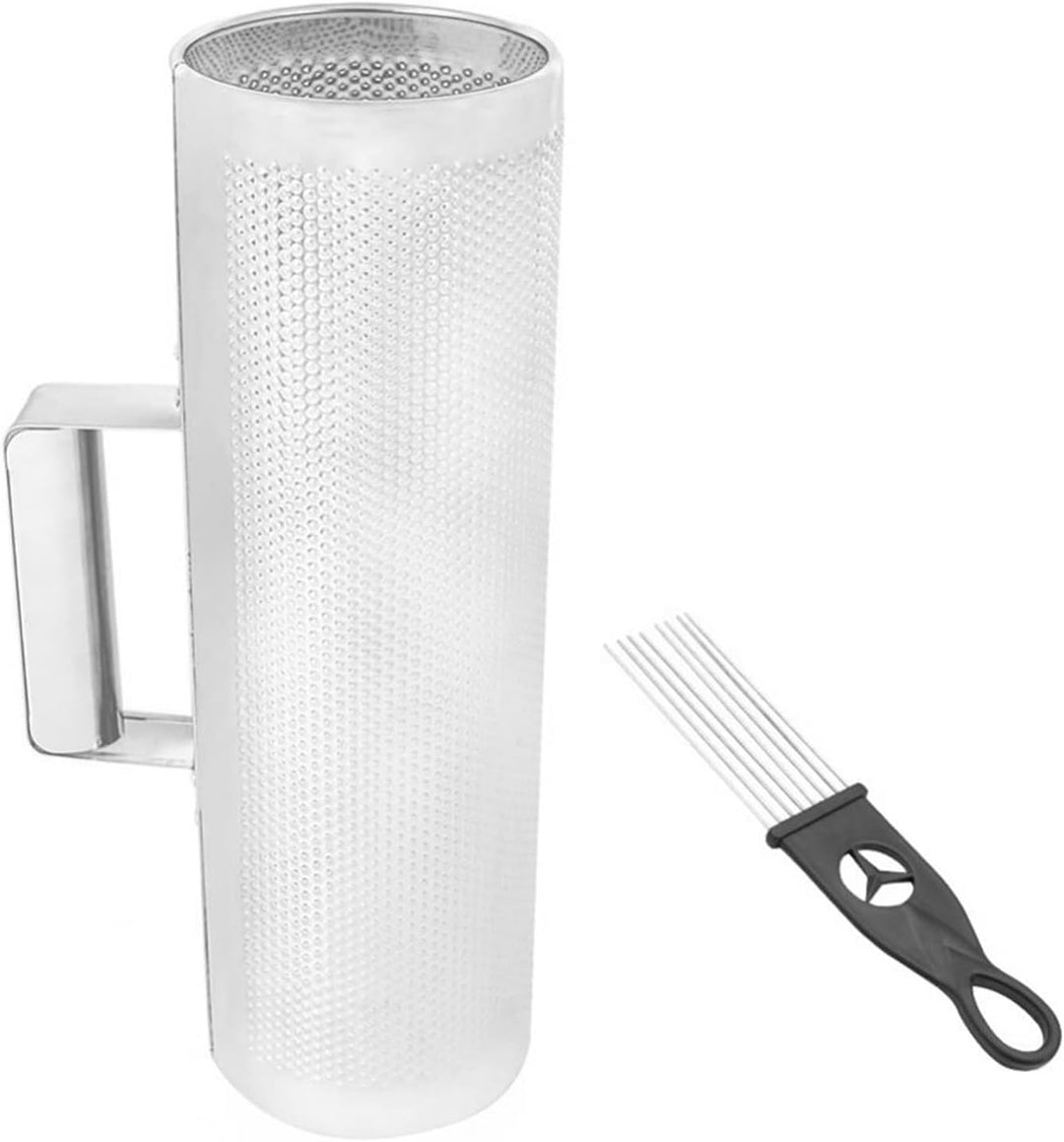 Edelstahl Guiro Halter Metall Guiro mit Schaber, Lateinisches Handschlaginstrument für Musikalisches
