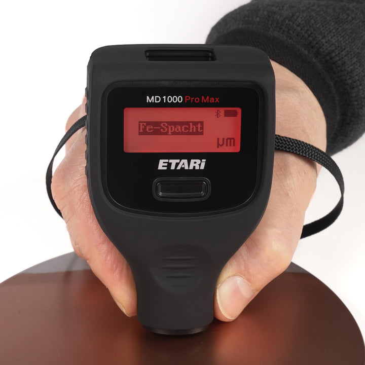 ETARI® MD 1000 Pro Max (Ferr & Non-Ferr), Profi Lack Schichtdickenmessgerät zur Lackdickenmessung am