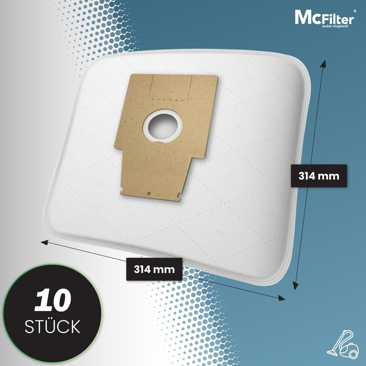 McFilter I SET 10 Staubsaugerbeutel + 1 HEPA-Filter +1 Motorschutzfilter kompatibel mit Bosch BSG8 /