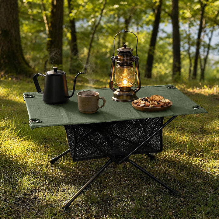 Camping Tisch Klappbar Faltbar Ultraleicht Outdoor Tisch, Höhenverstellbar mit Tragetasche und Netz