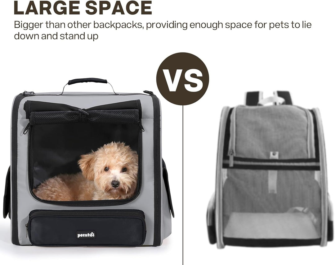 pecute Grosse Katzen Rucksack Tragetasche für Katzen & kleine Hunde, Belüfteter & robuster Haustier